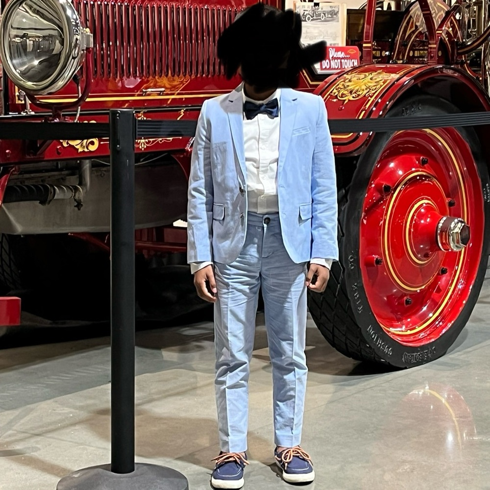 Boys Blue Suit Size 7